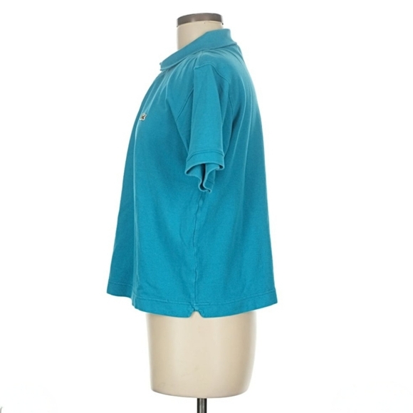 LACOSTE Aqua Marine Cotton Button Polo - Picture 3 of 6